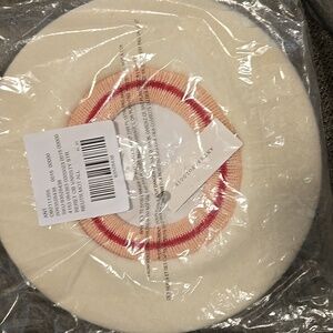 Anthropologie Cream and Red Knit Beret. Never Worn